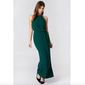 Samsoe & Samsoe Willow Dress - Long Backless Green Gown NWT